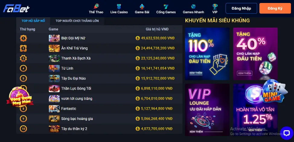 Nút đăng ký trên trang chủ Lucky6868