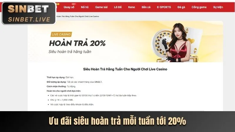 Thưởng nạp thể thao Lucky6868